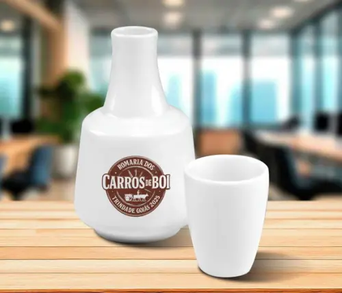 Moringa Personalizada de Porcelana de 500ml - 48 Unidades