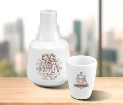Moringa Personalizada de Porcelana de 500ml - 48 Unidades