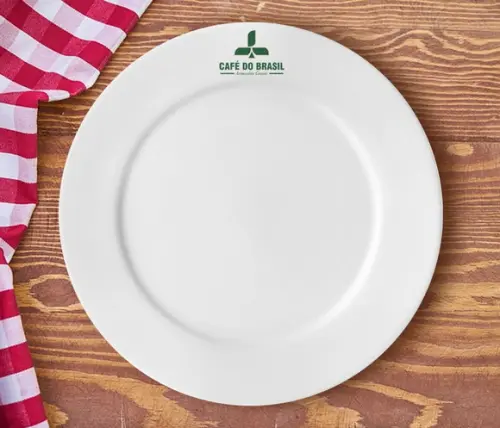 Prato Personalizado 24cm Porcelana - 24 Unidades