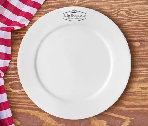 Prato Personalizado 24cm Porcelana - 24 Unidades