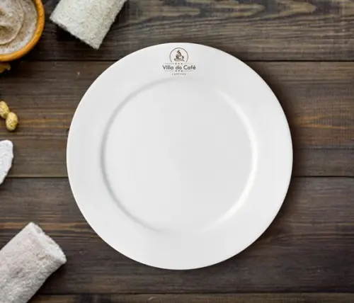 Prato Personalizado Sobremesa 18cm Porcelana - 12 Unidades