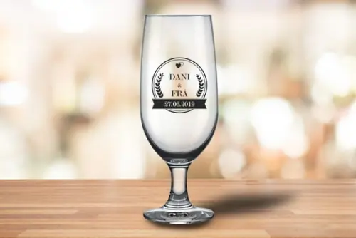 Taça de Chopp Personalizada Padrinhos 300ml 12 Unidades