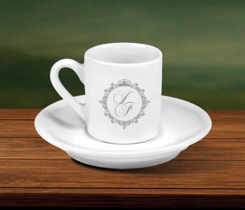 Xicara Café Personaliza Mini de Porcelana 55ml - 12 Unidades