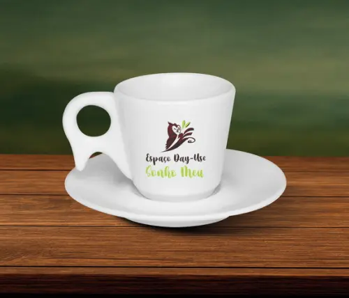 Xicara Cappuccino 200ml Personalizada Pirâmide 12 Unidades