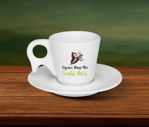 Xicara Cappuccino 200ml Personalizada Pirâmide 48 Unidades