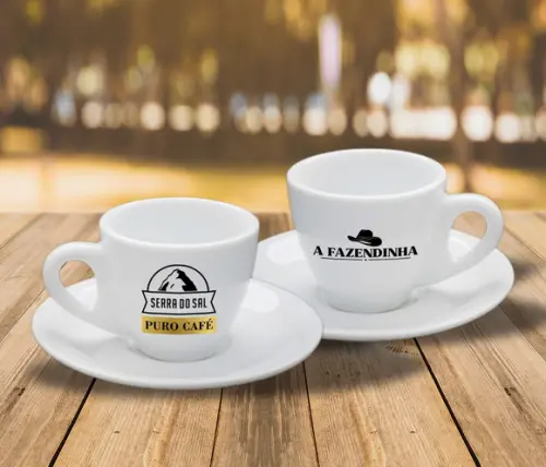 Xícara de Café Coquinho 70ml Personalizada 48 Unidades
