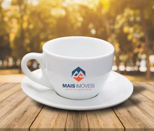 Xícara de Café Cremosa 90ml Personalizada 24 Unidades