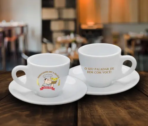 Xícara de Café Personalizada Coquinho 70ml - 24 Unidades