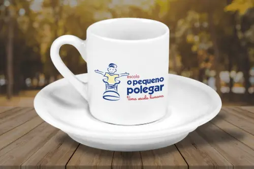 Xicara Mini com Pires Personalizada 55ml 48 Unidades