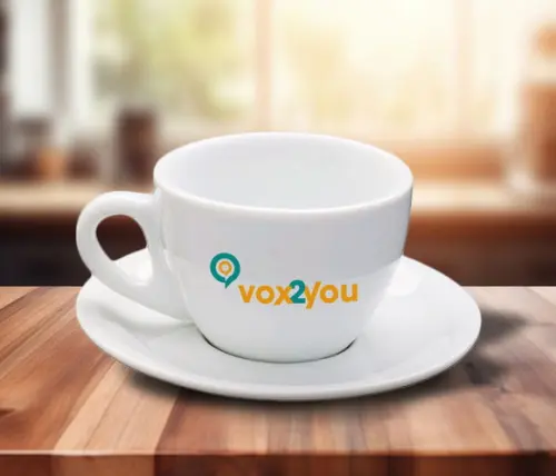 Xicara Personalizada de Café Cremosa 90ml - 12 Unidades