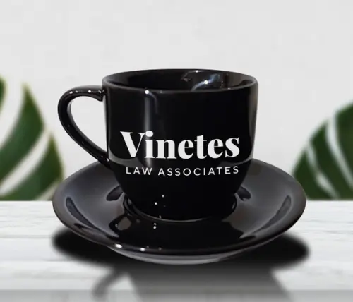 Xicara Preta Personalizada de Porcelana 170ml - 100 Unidades