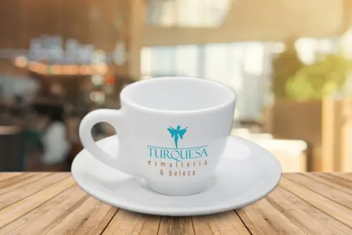 Xícaras de Café com Pires Cremosa 90ml - 12 Unidades
