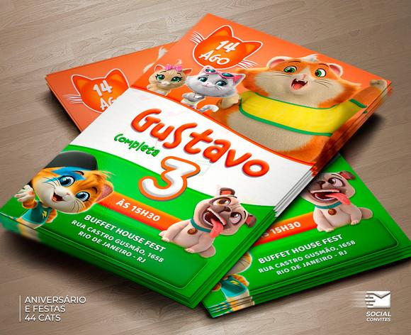 Convite Digital 44 Gatos
