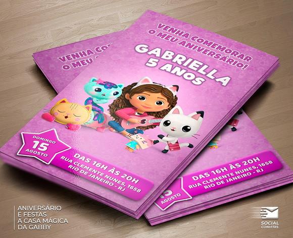 Convite Digital a Casa Mágica da Gabby