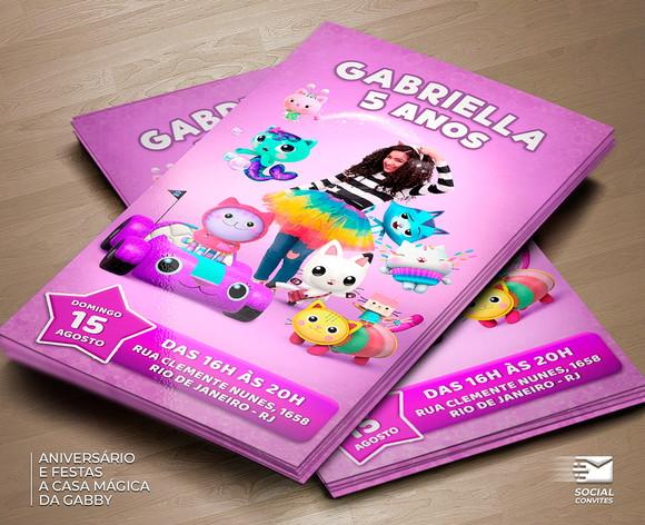 Convite Digital a Casa Mágica da Gabby