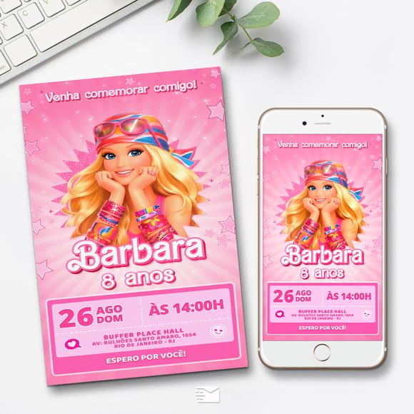 Convite Digital Barbie