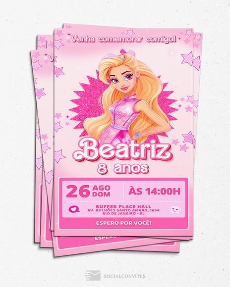 Convite Digital Barbie