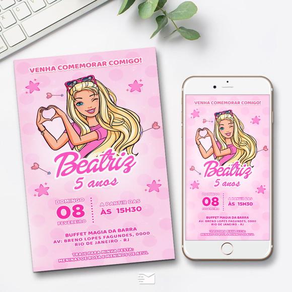 Convite Digital Barbie