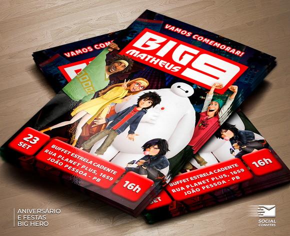 Convite Digital Big Hero