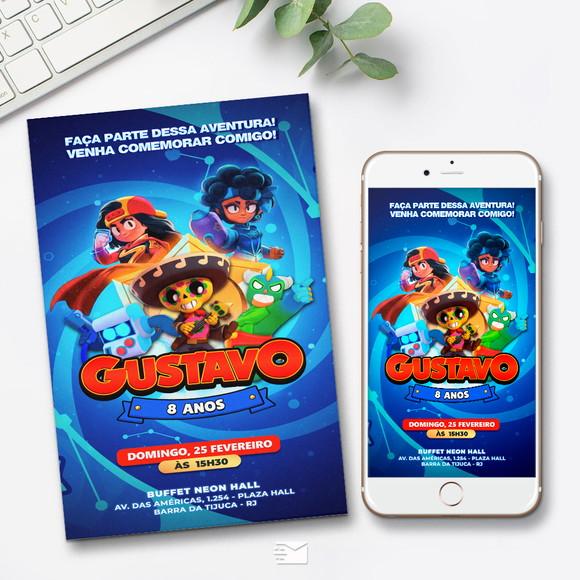 Convite Digital Brawl Stars