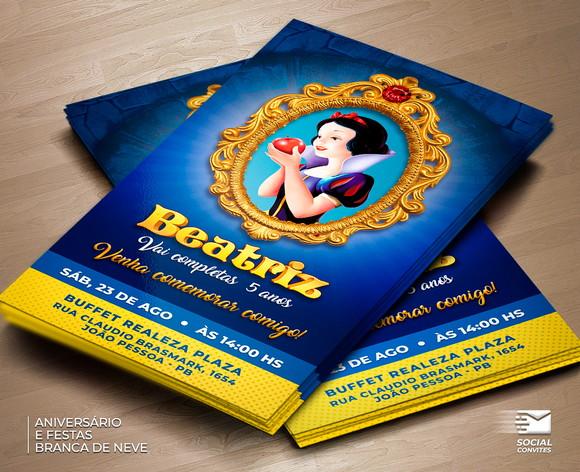 Convite Digital Branca de Neve
