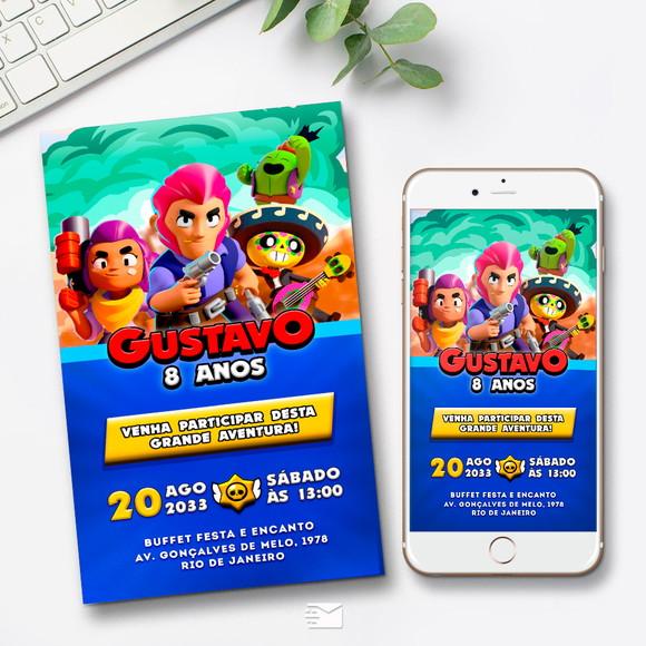 Convite Digital Brawl Stars