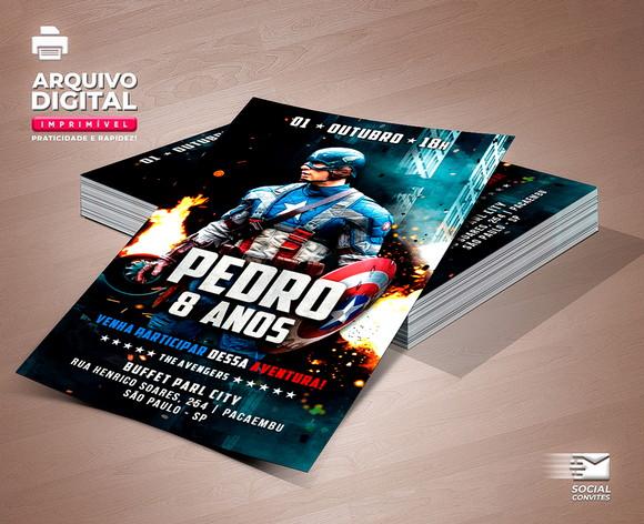 Convite Digital Capitão América