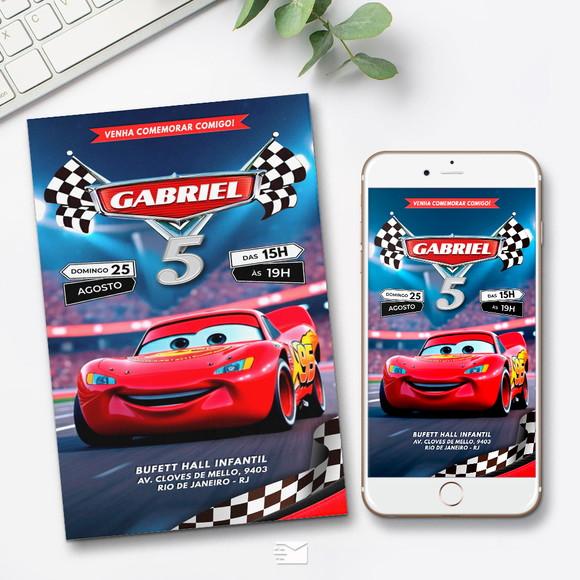 Convite Digital Carros Disney