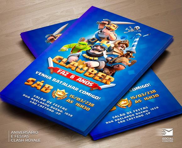 Convite Digital Clash Royale
