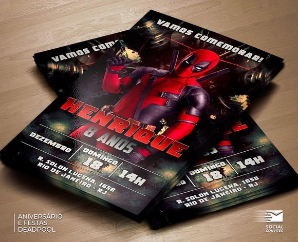 Convite Digital Deadpool