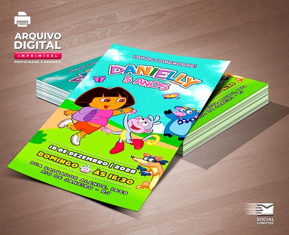 Convite Digital Dora Aventureira