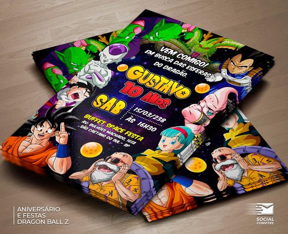 Convite Digital Dragon Ball Z