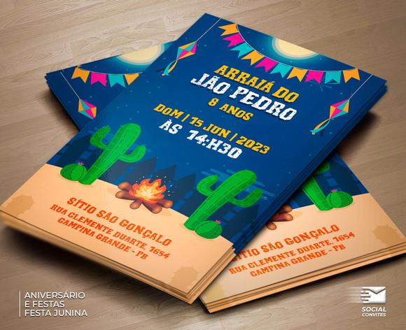 Convite Digital Festa Junina Arraiá