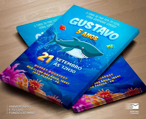 Convite Digital Fundo do Mar