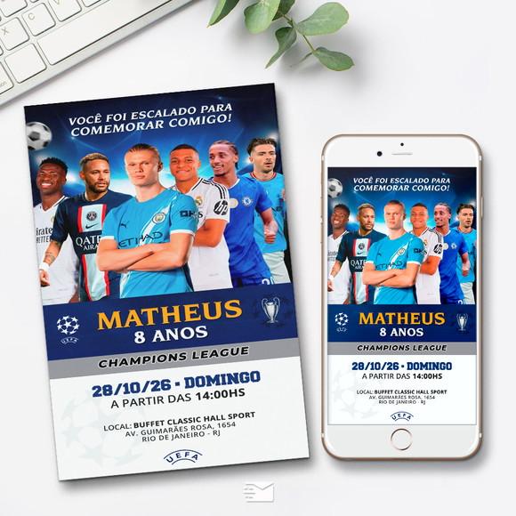 Convite Digital Futebol - Champions