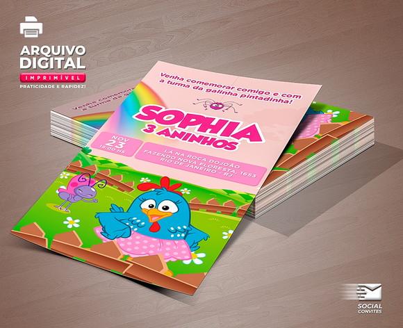 Convite Digital Galinha Pintadinha