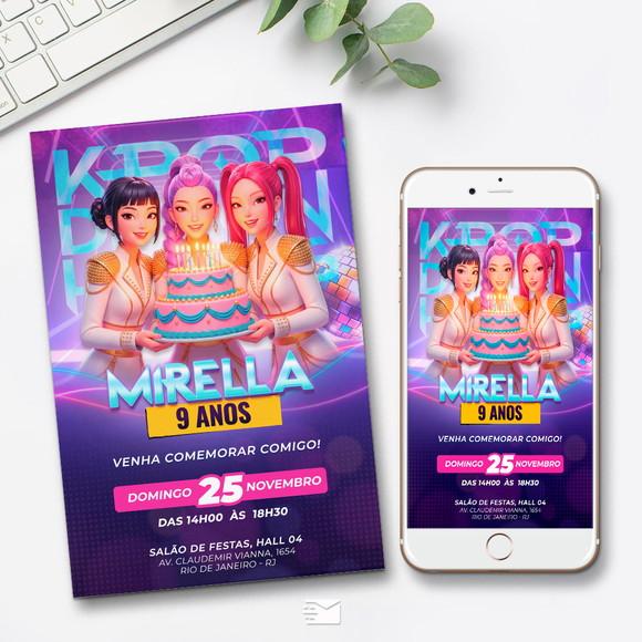 Convite Digital Guerreiras do K-pop
