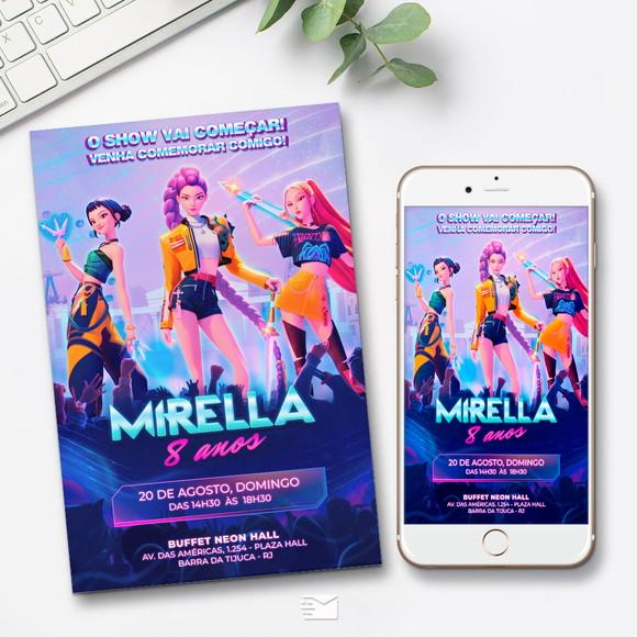 Convite Digital Guerreiras do K-pop