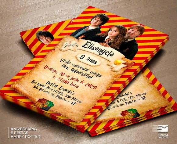 Convite Digital Harry Potter
