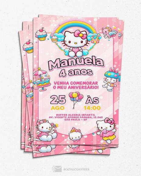Convite Digital Hello Kitty