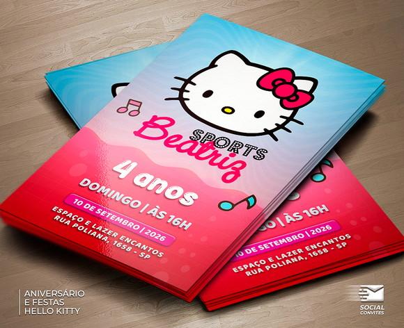Convite Digital Hello Kitty
