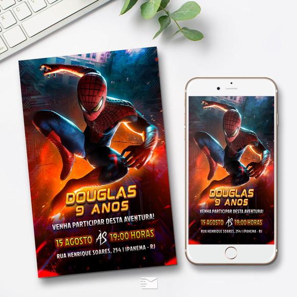 Convite Digital Homem Aranha