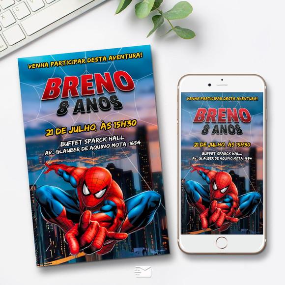 Convite Digital Homem Aranha