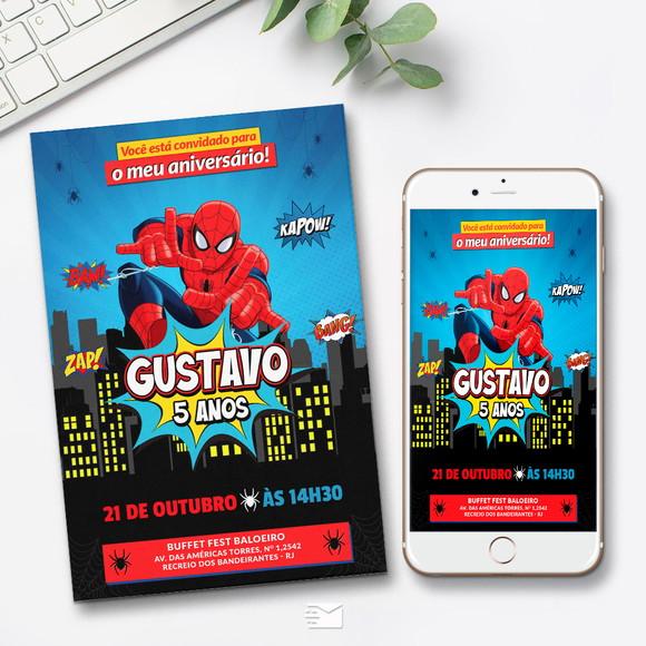 Convite Digital Homem Aranha