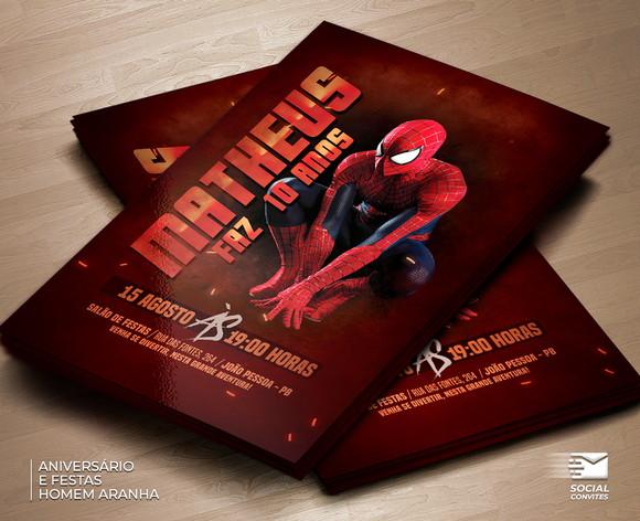 Convite Digital Homem Aranha