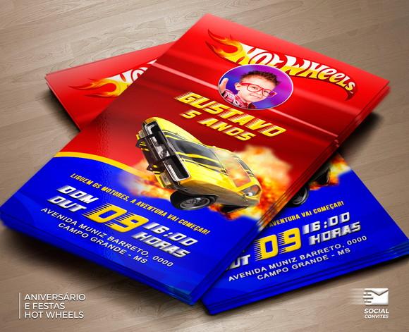 Convite Digital Hot Wheels