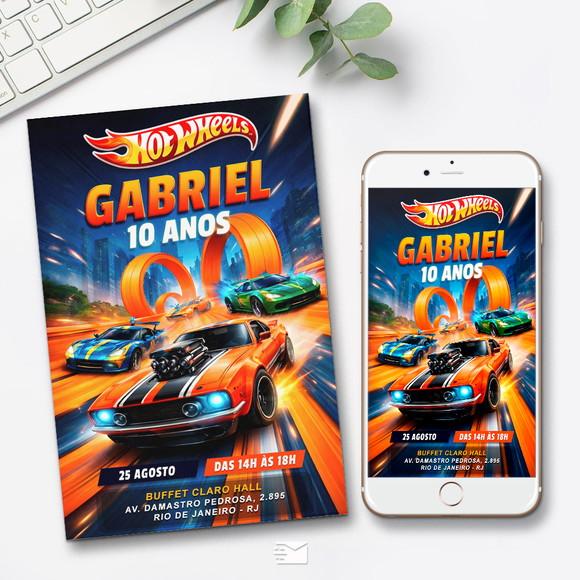Convite Digital Hotwheels