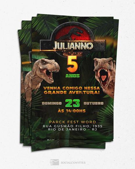 Convite Digital Jurassic Park
