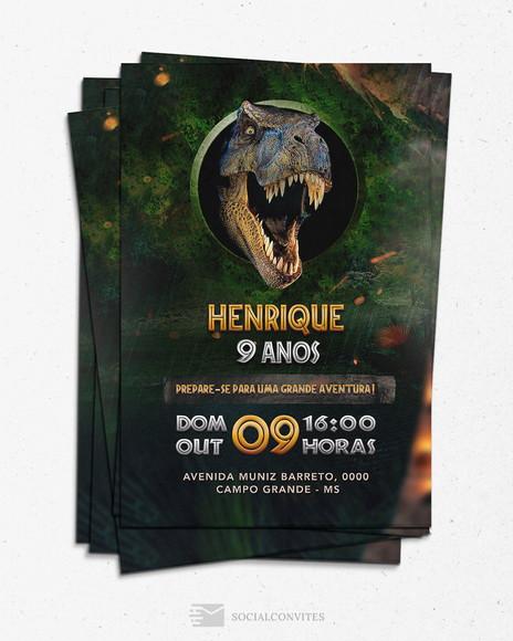 Convite Digital Jurassic Park