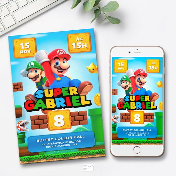 Convite Digital Mario Bros